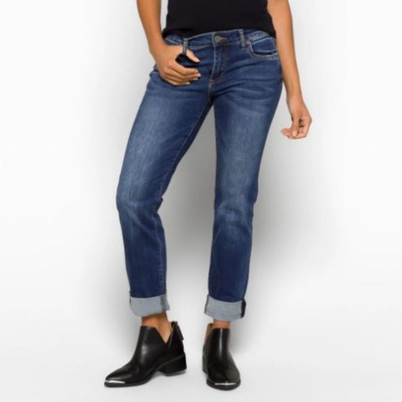 Kut from the Kloth Denim - Kut from the Kloth Catherine boyfriend jean distressed indigo, 8